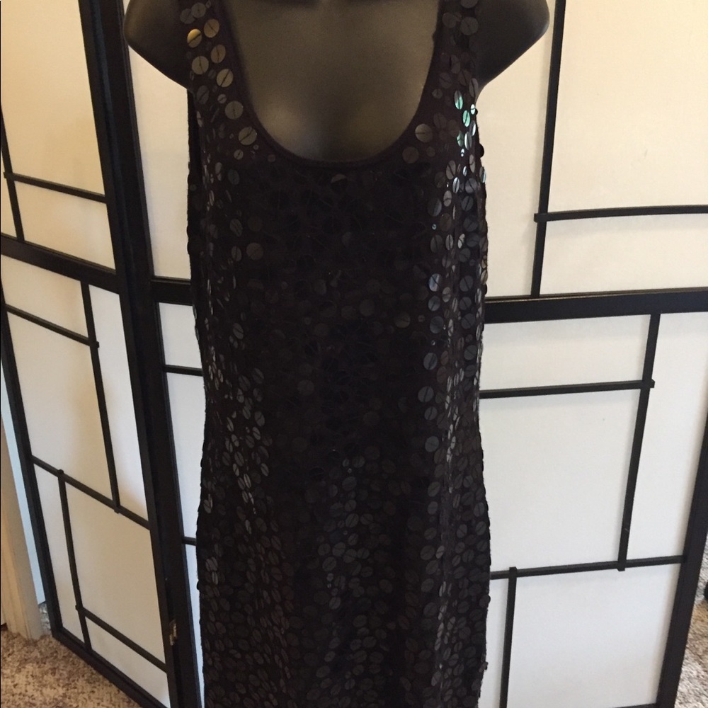 Sequin black tank dress